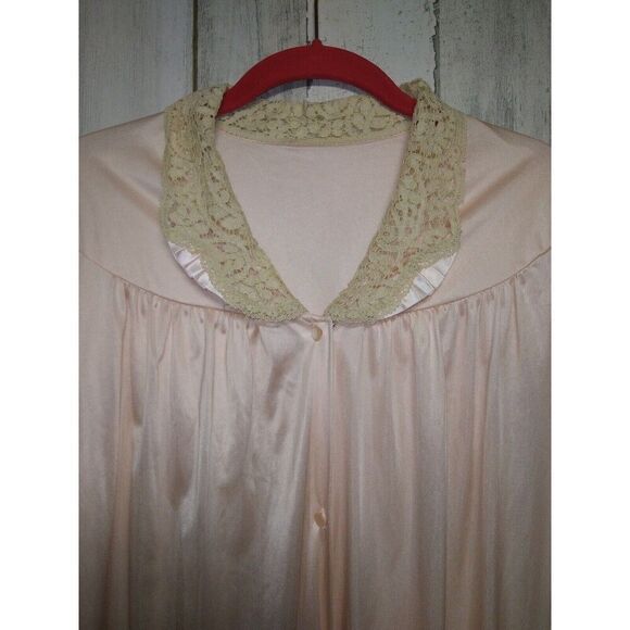 Vintage Flair Women’s Medium Peach Robe House Coat Retro Union Made In USA READ - Picture 2 of 8